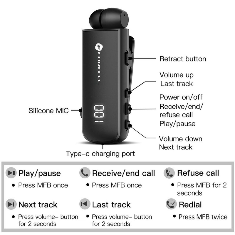 FORCELL F-AUDIO słuchawka bezprzewodowa / bluetooth Drive EarBud