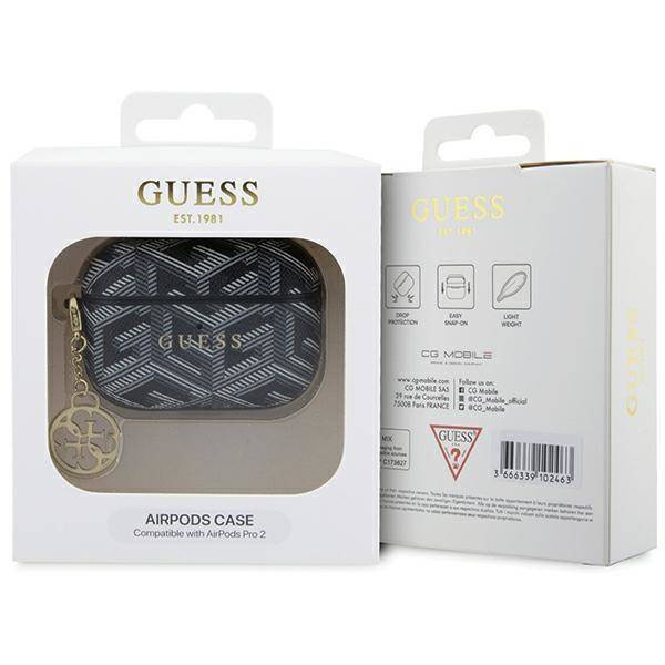 Original Handyhülle APPLE AIRPODS PRO 2 Guess GCube Charm (GUAP2PGCE4CK) schwarz