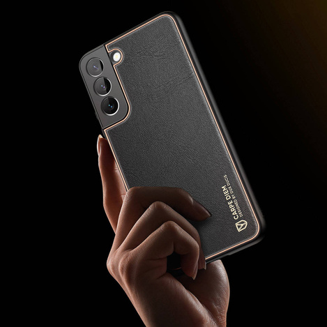Dux Ducis Yolo elegant cover made of ecological leather for Samsung Galaxy S22 + (S22 Plus) red