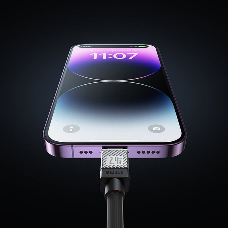 USB - Lightning 2,4A 1m Kabel Baseus CoolPlay - schwarz