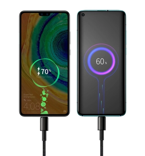 Baseus kabel USB Typ C - USB Typ C szybkie ładowanie Power Delivery Quick Charge 100 W 5 A 1 m czarny (CATWJ-01)