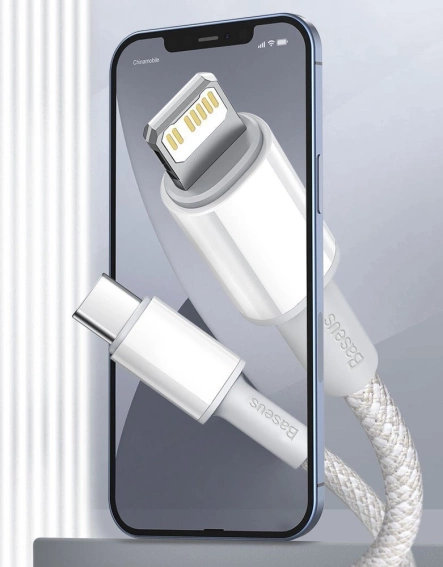 Baseus kabel USB Typ C - Lightning szybkie ładowanie Power Delivery 20 W 2 m biały (CATLGD-A02)
