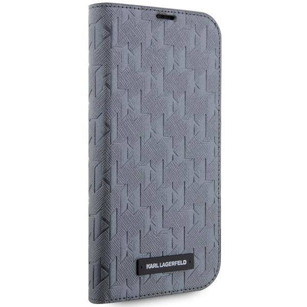 Karl Lagerfeld KLBKP14XSAKLHPG iPhone 14 Pro Max 6.7" bookcase silver/silver Saffiano Monogram