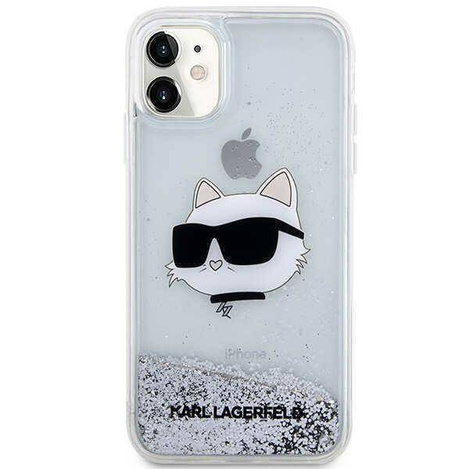 Karl Lagerfeld KLHCN61LNCHCS iPhone 11/ XR Silber/Silber Hardcase Glitter Choupette Head