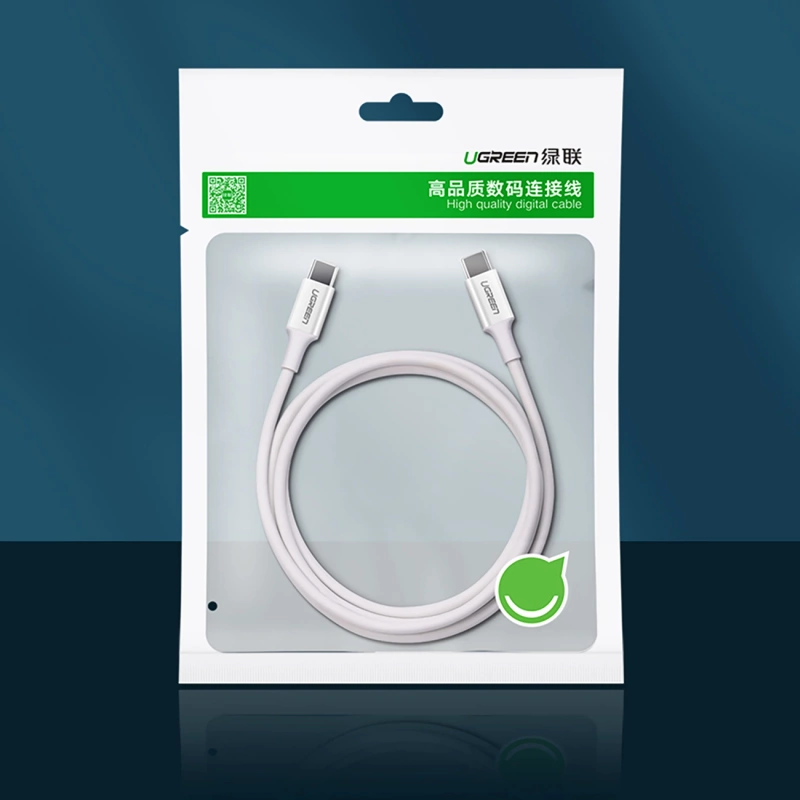 Kabel Ugreen US264 60518 USB-C / USB-C PD QC AFC 1m - biały