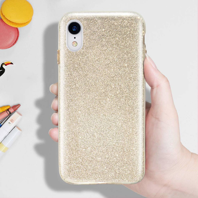 Etui IPHONE 13 PRO Brokat Glitter złote