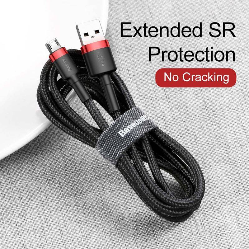 Baseus Cafule Cable - Dwustronny kabel połączeniowy micro USB na USB QC 3.0, 1.5 A, 2 m (czerwony/czarny)