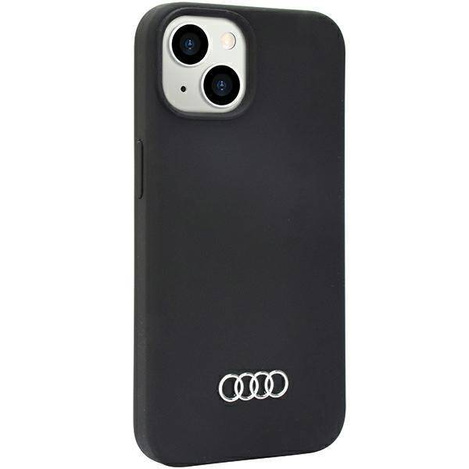 Audi Silikonhülle iPhone 14 6,1&quot; schwarz/schwarz Hardcase AU-LSRIP14-Q3/D1-BK