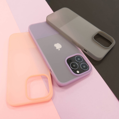 Kingxbar Plain Series Hülle für iPhone 13 Pro Max Silikonhülle grau