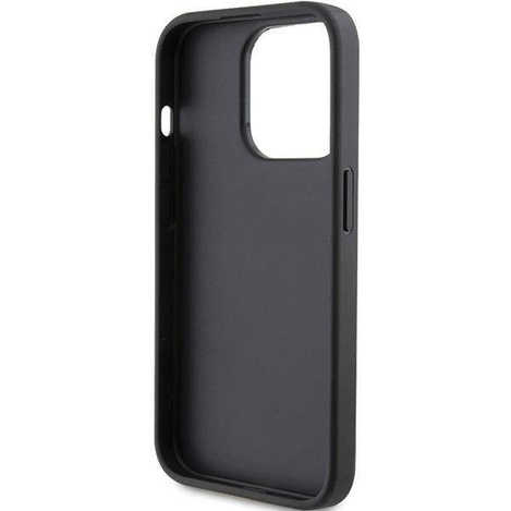 Etui Karl Lagerfeld Saffiano Cardslot Karl&Choupette Metal Pin do iPhone 15 Pro - czarne