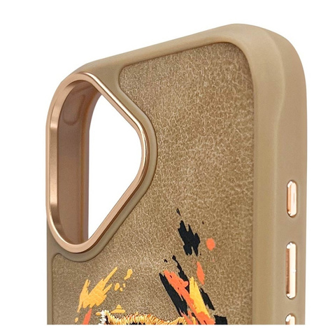 Etui Nimmy Tygrys MagSafe do iPhone 16    jasnobrązowy