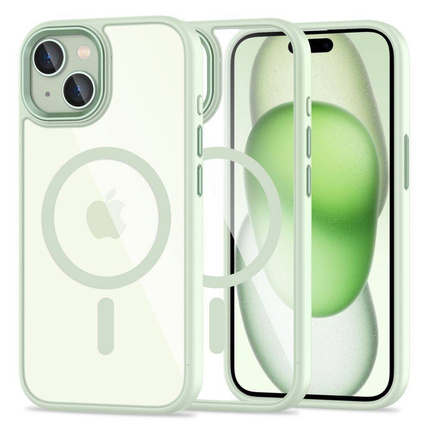 Etui APPLE IPHONE 15 Tech-Protect Magmat MagSafe transparentne zielone