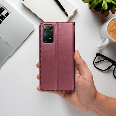 Kabura SMART MAGNETO do MOTOROLA G75 burgundowy