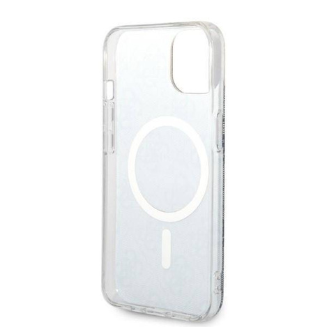 Guess Bundle Pack MagSafe 4G - Zestaw etui + ładowarka MagSafe iPhone 14 (niebieski/złoty)