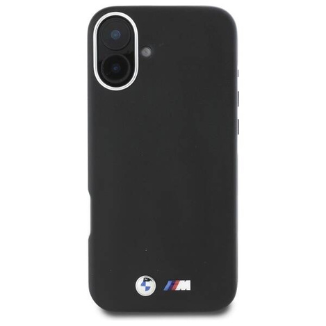 Original Case IPHONE 16 PLUS BMW Hardcase M Smooth Full Wrapped Metal MagSafe (BMHMP16M23PMWK) black