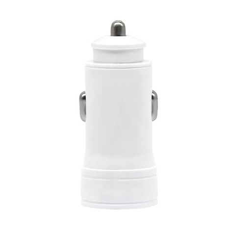 ŁADOWARKA SAMOCHODOWA 2,4A BIAŁA DENMEN 2400mA DUAL  2XUSB DZ17