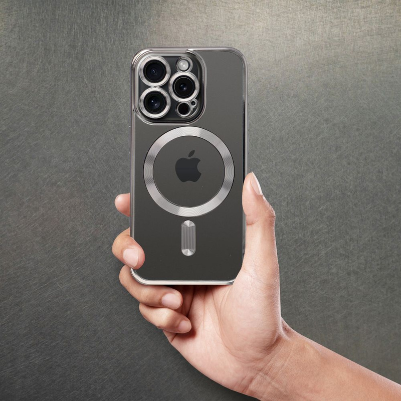 Futerał ELECTRO MAG COVER kompatybilny z MagSafe do IPHONE 17 Pro tytanowy szary