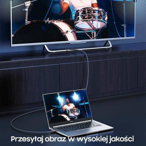 USAMS Kabel DP - DP U74 2.0m czarny/ black 4K HD SJ531HD01 (US-SJ531)
