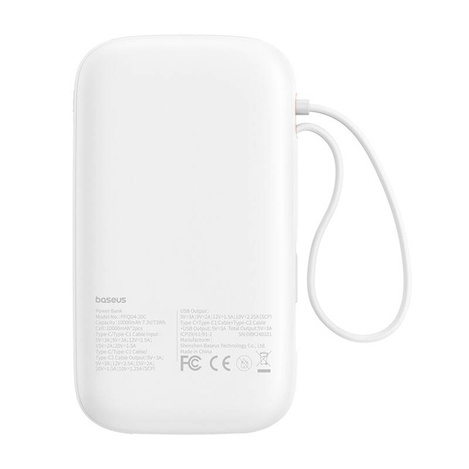 Powerbank Baseus QPow 2 20000mAh 30W 2xUSB-C (biały)
