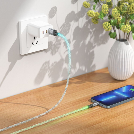 HOCO kabel USB A do Lightning 2,4A U112 1 m szary