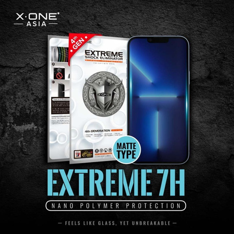 Szkło hartowane X-ONE Extreme Shock Eliminator 4th gen. Matowe - do iPhone 14 Pro Max/15 Plus