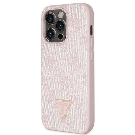 Oryginalne Etui IPHONE 14 PRO Guess Hardcase Crossbody 4G Metal Logo (GUHCP14LP4TDSCPP) różowe