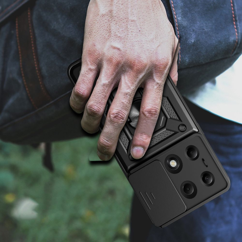 Tech-Protect CamShield Pro Hülle für Xiaomi Redmi Note 13 Pro 4G / LTE / Poco M6 Pro 4G / LTE – Schwarz