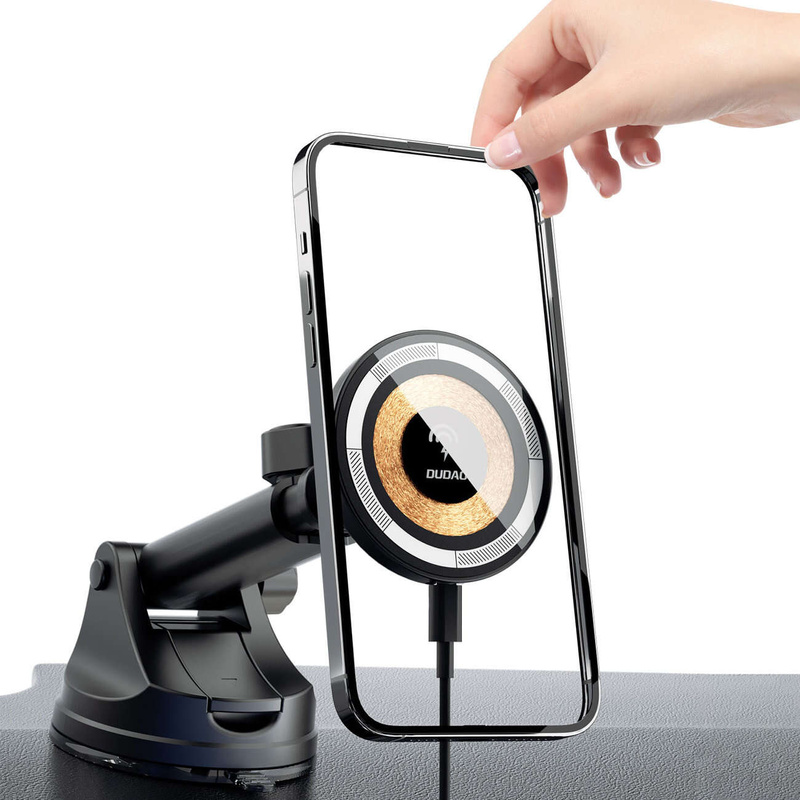 Dudao F12MAX+ cockpit magnetic holder with MagSafe inductive charger - black