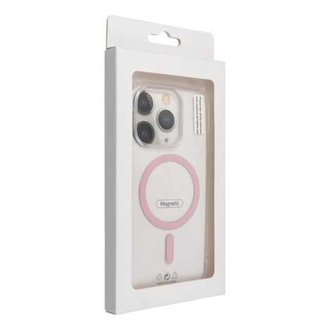 Drop Glue Colorful Ring Mag Cover kompatybilny z MagSafe pasuje do IPHONE 11 PRO różowy