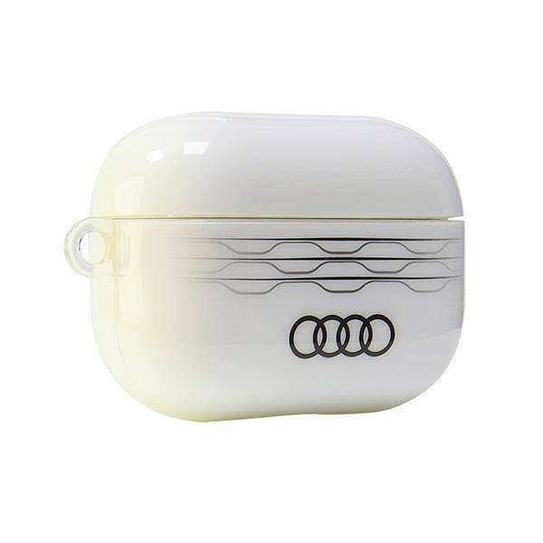 Original Case APPLE AIRPODS PRO 2 Audi IML Geometric Pattern Cover (AU-IMLAPP2-A6/D3-WE) white