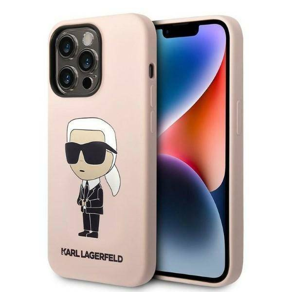 Karl Lagerfeld Silicone NFT Ikonik - Etui iPhone 14 Pro (różowy)