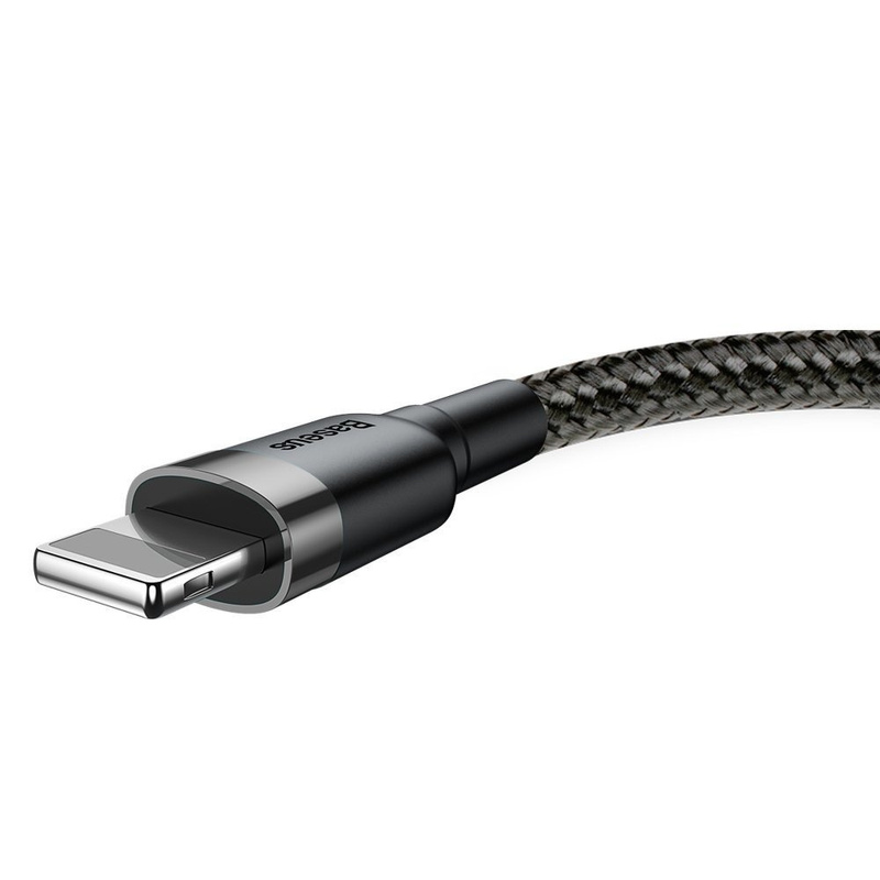 Baseus Cafule Cable - Kabel połączeniowy USB do Lightning, 2.4 A, 1 m (szary/czarny)