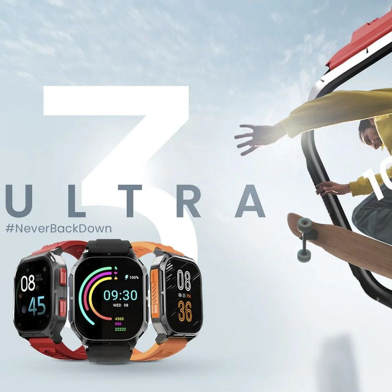 HIFUTURE smartwatch sportowy z fukncją rozmowy ULTRA3 (IP68) czarny