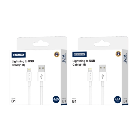 JELLICO kabel B1 Lightning 3.1A 1M Biały