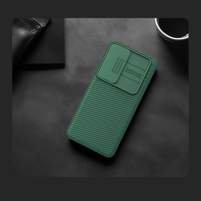Nillkin CamShield Pro armored case with camera cover for Samsung Galaxy S24 - green
