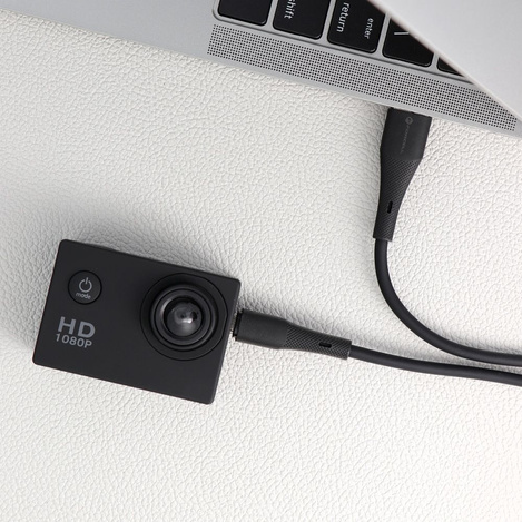 Kabel USB A do Micro USB Forcell F-Energy QC3.0 2,4A 18W Silicone 1 m C341 czarny