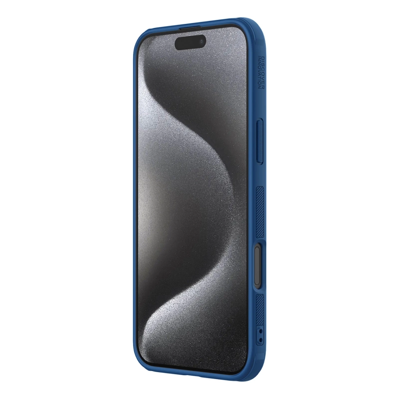 Nillkin Super Frosted Shield Pro Hülle für iPhone 16 Pro – blau