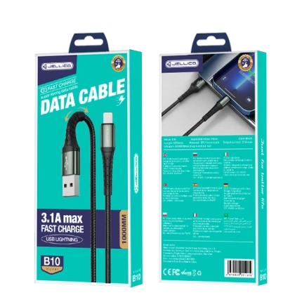 JELLICO cable B10 Lightning 3.1A 1M Black