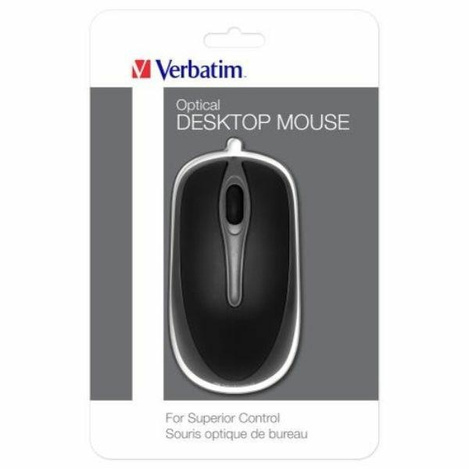 Verbatim Mysz optyczna USB-A 1000 dpi czarny/black 49019