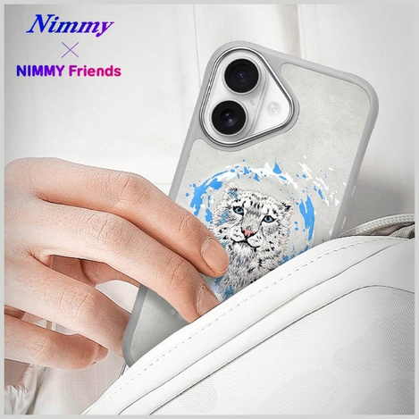 Etui Nimmy Pantera MagSafe do iPhone 16   jasnoszary