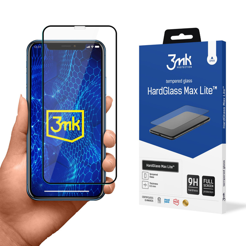 3MK HG Max Lite iPhone Xr czarny black