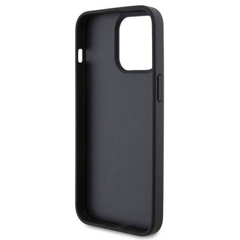 Ferrari Quilted Metal Logo-Hülle für iPhone 15 Pro Max – Schwarz
