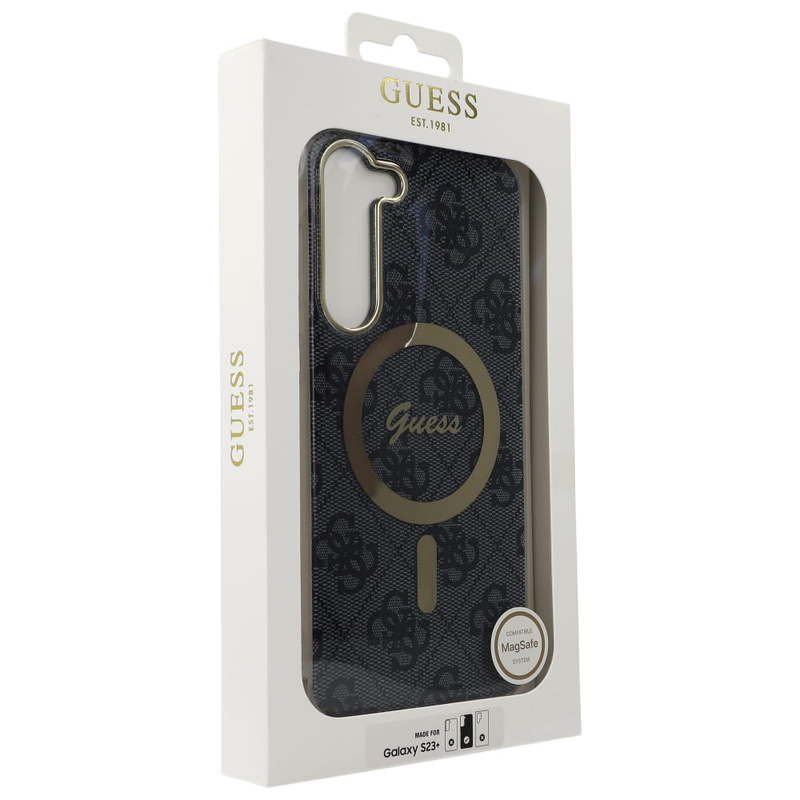 Guess GUHMS23MH4STK S23+ S916 black/black hardcase 4G MagSafe