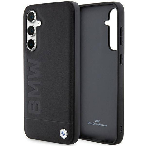 Oryginalne Etui BMW Hardcase BMHCS23FESLLBK do Samsung S23 FE (Leather Hot Stamp / czarny)