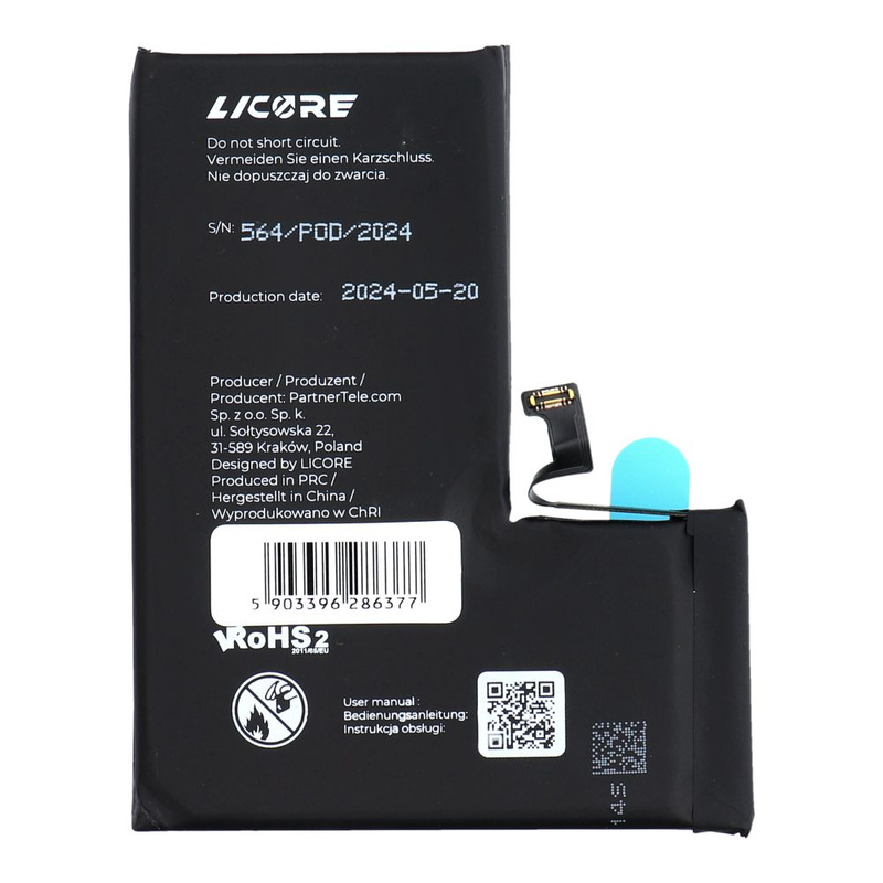Bateria do Iphone 14 PRO 3200 mAh  LICORE