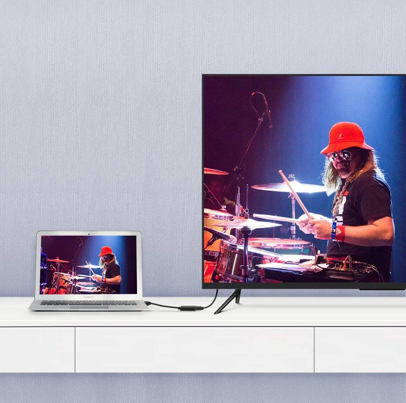 Ugreen przejściówka kabel przewód HDMI - DisplayPort 4K 30Hz 12bit czarny (40363)
