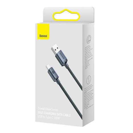 Baseus Crystal Shine Series Fast Charging Data Cable USB to Type-C 100W 1.2m Black