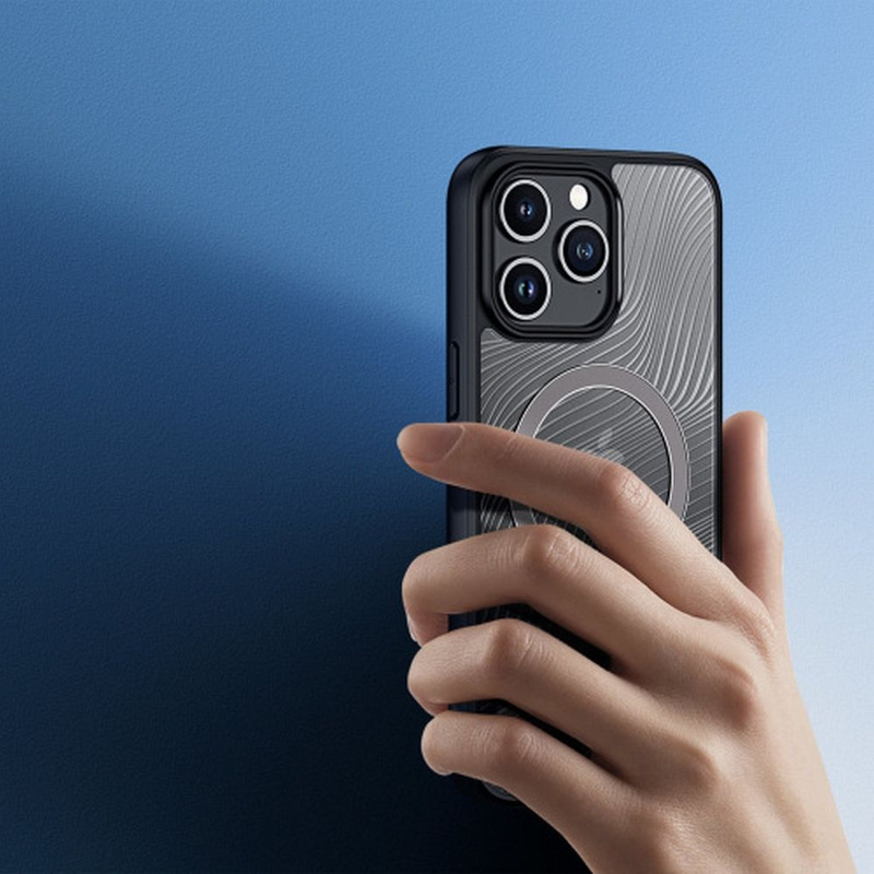 Gepanzerte Hülle für iPhone 15 Pro Max mit MagSafe Dux Ducis Aimo Mag – schwarz