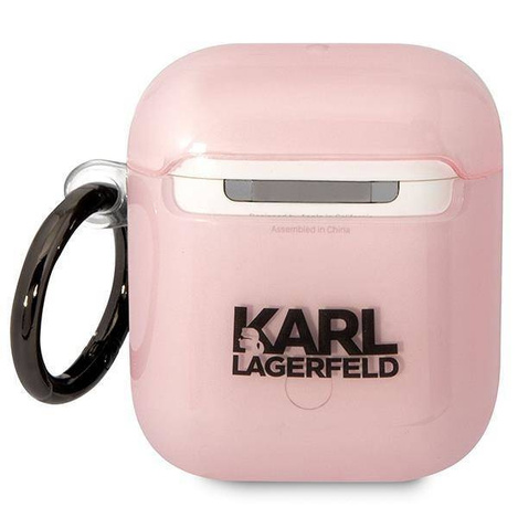 Original Case APPLE AIRPODS Karl Lagerfeld Ikonik Choupette (KLA2HNCHTCP) pink