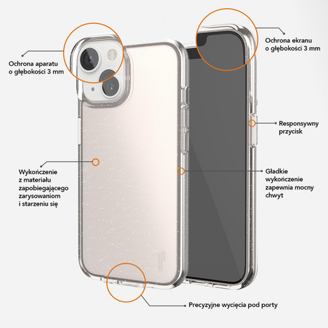 Ugly Rubber nakładka Vogue do iPhone 15 Plus 6,7&quot; różowo-złota